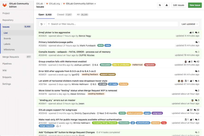 GitLab screenshot