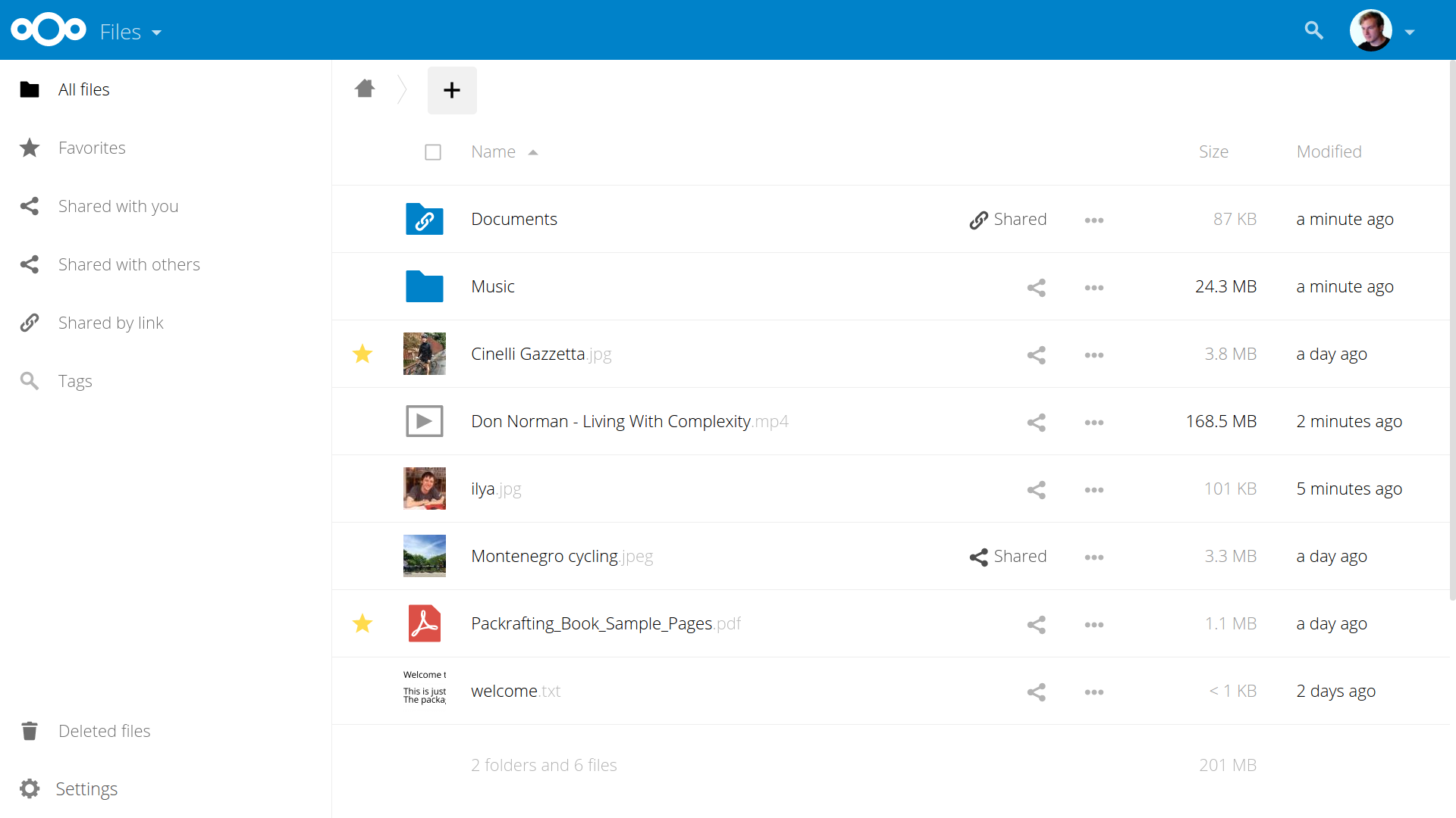 Nextcloud screenshot